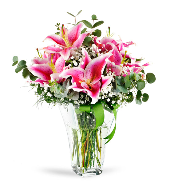 pembe lilyum aranjman