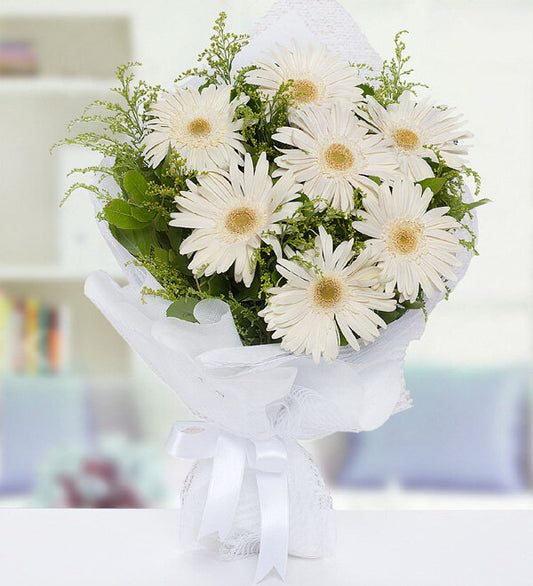 BEYAZ DÜŞ GERBERA BUKETİ