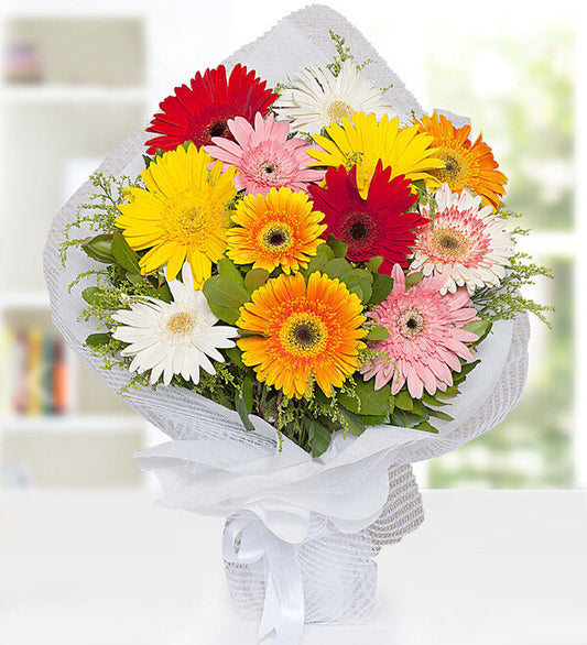 RENKLİ GERBERA BUKETİ